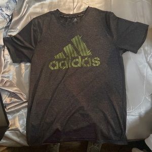 Adidas shirt size M-L gray dri-fit